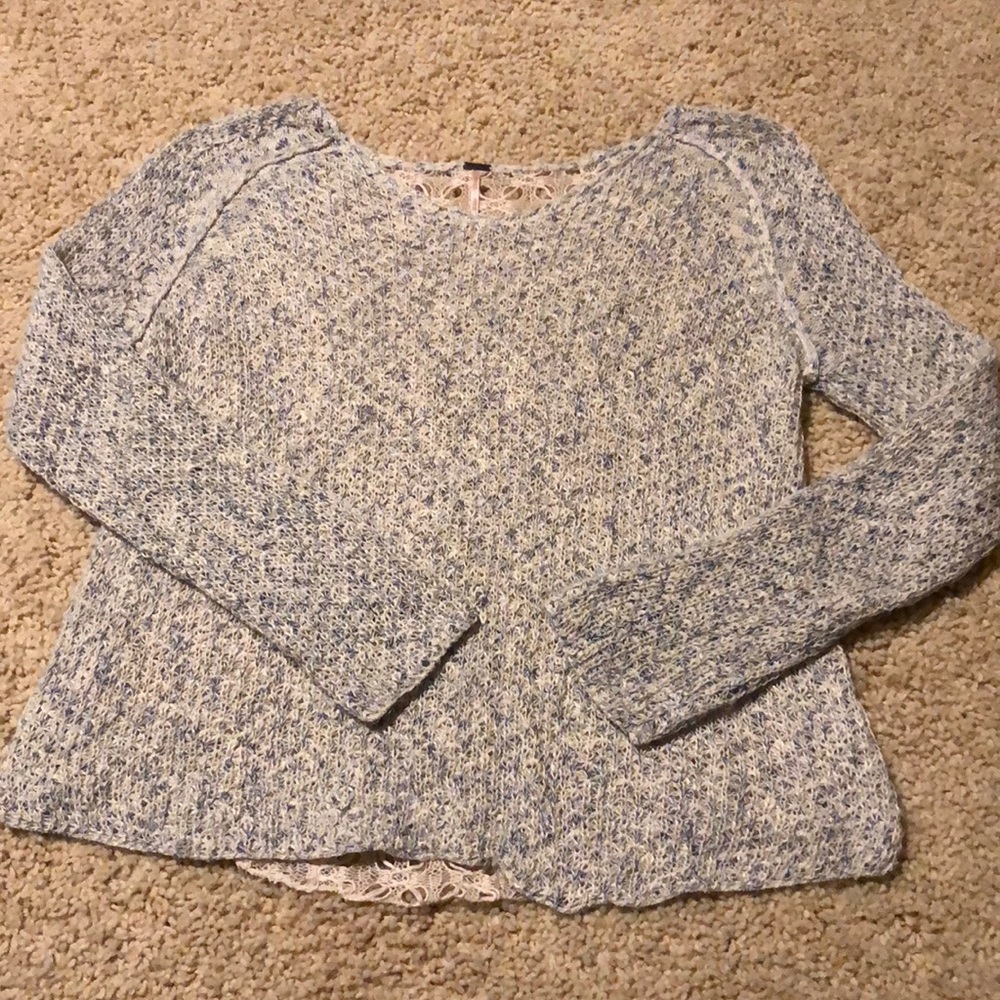 Great Spring Sweater w/Lace Back. Runs Big